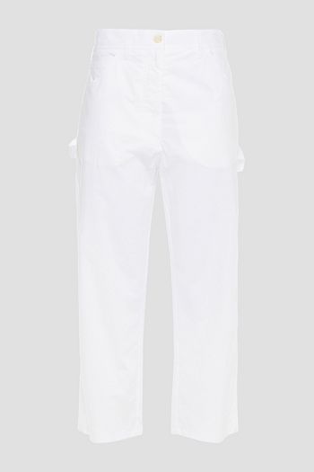 MM6 MAISON MARGIELA Cropped Hose mit geradem Bein aus Baumwoll-Jacquard