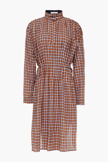 CEDRIC CHARLIER Gingham seersucker dress