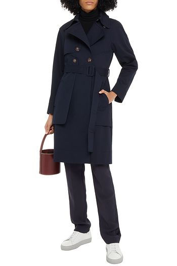 CEDRIC CHARLIER Stretch-cotton twill trench coat