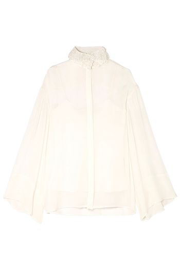 THE ROW Sarabee Bluse aus Chiffon mit Stickereien