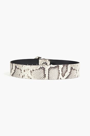 JUST CAVALLI Snake-effect leather belt