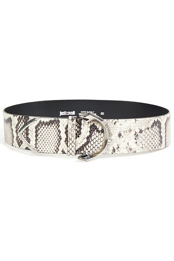 JUST CAVALLI Snake-effect leather belt
