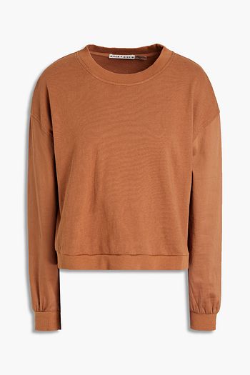 ALICE + OLIVIA Paneled cotton-jersey top