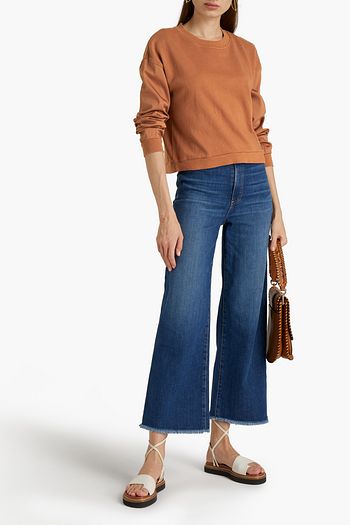 ALICE + OLIVIA Paneled cotton-jersey top