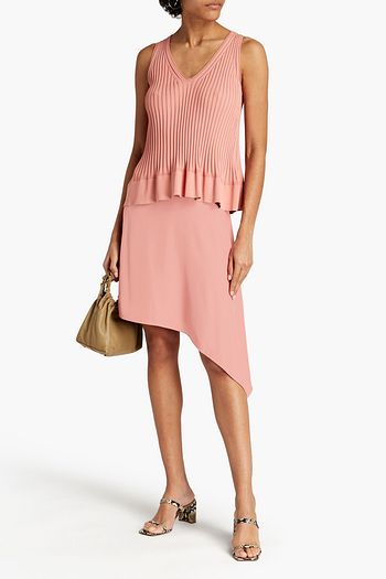 THEORY Asymmetric twill skirt
