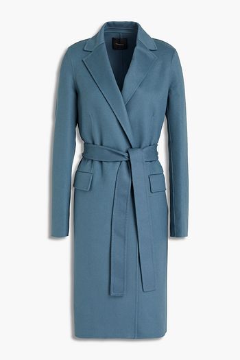 THEORY Belted wool and cashmere-blend felt coat