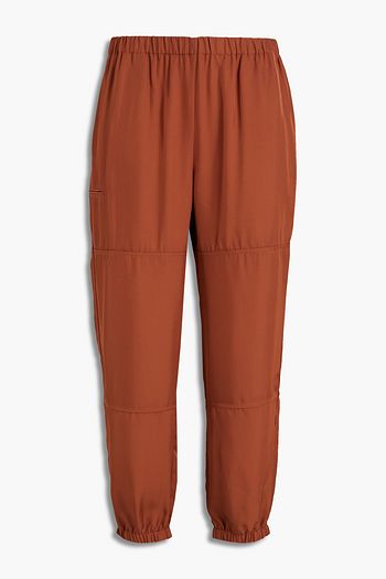 THEORY Cropped twill tapered pants
