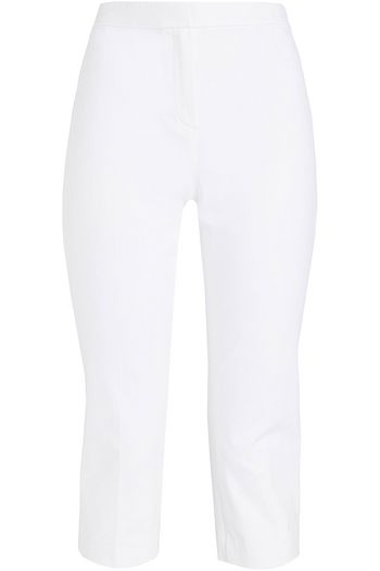 THEORY Easy Capri cropped cotton-blend slim-leg pants