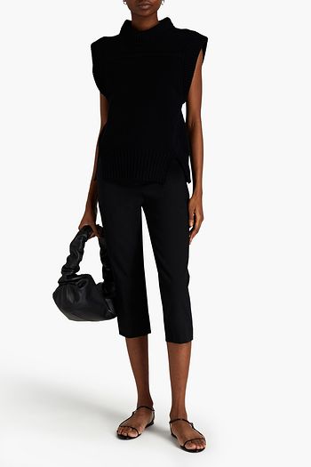 THEORY Cropped cotton-blend slim-leg pants