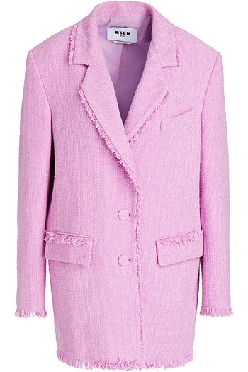 MSGM Blazer aus Tweed aus einer Baumwollmischung