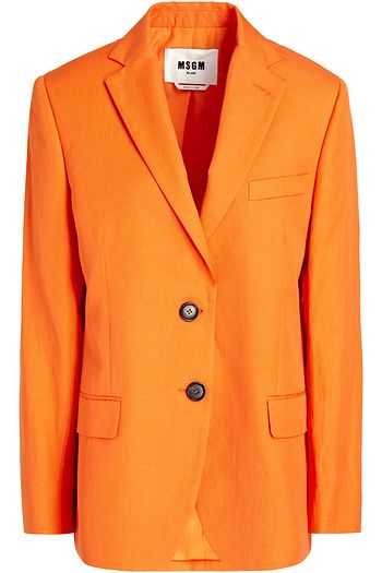 MSGM Blazer aus Canvas aus einer Baumwoll-Leinenmischung