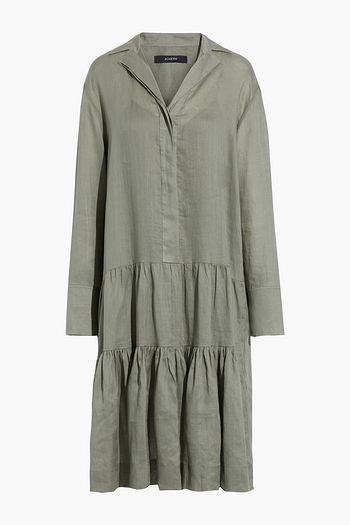 JOSEPH Dan tiered ramie-voile shirt dress