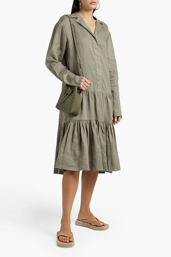 JOSEPH Dan tiered ramie-voile shirt dress
