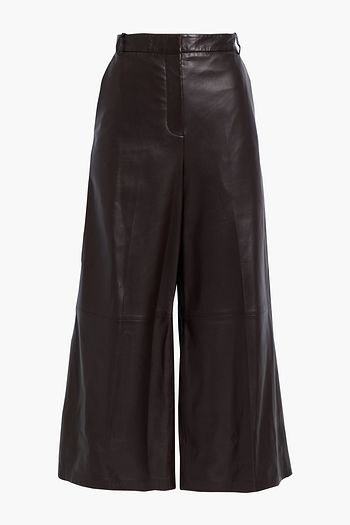 JOSEPH Tuba leather wide-leg pants