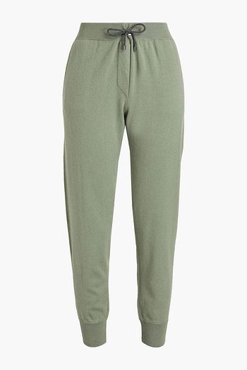 BRUNELLO CUCINELLI Bead-embellished wool, silk and cashmere-blend tapered pants