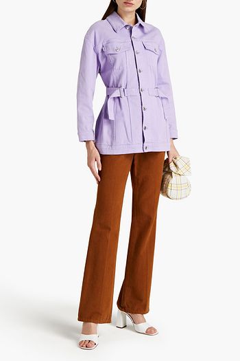 MSGM Belted denim jacket