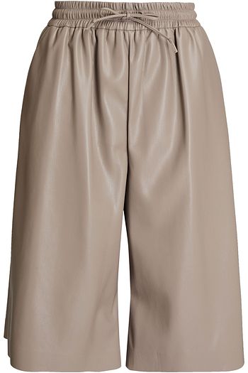 MSGM Geraffte Shorts aus Kunstleder