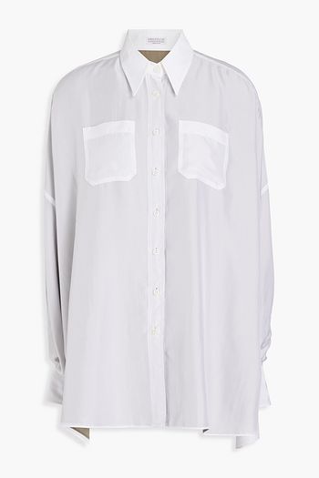 BRUNELLO CUCINELLI Bead-embellished silk shirt