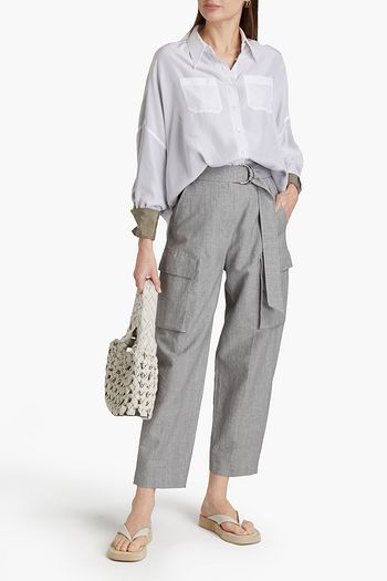 BRUNELLO CUCINELLI Bead-embellished silk shirt