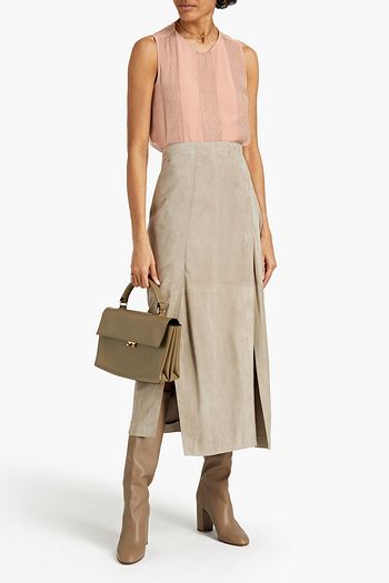 BRUNELLO CUCINELLI Embellished silk-organza top