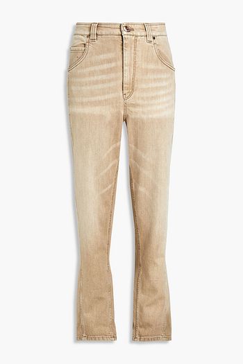 BRUNELLO CUCINELLI Bead-embellished high-rise boyfriend jeans