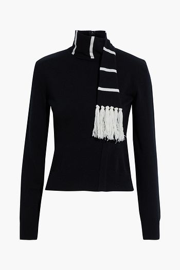 DOLCE & GABBANA Tie-neck cashmere sweater