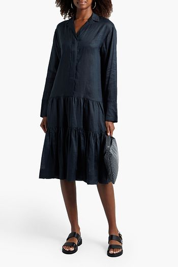 JOSEPH Dan gathered ramie-voile dress
