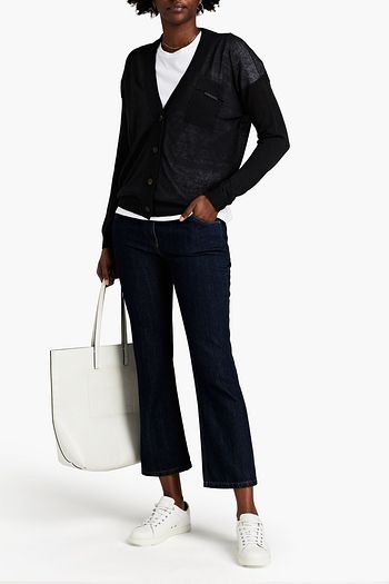 BRUNELLO CUCINELLI Bead-embellished linen-blend cardigan