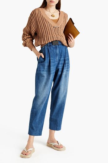 BRUNELLO CUCINELLI Bead-embellished cotton sweater