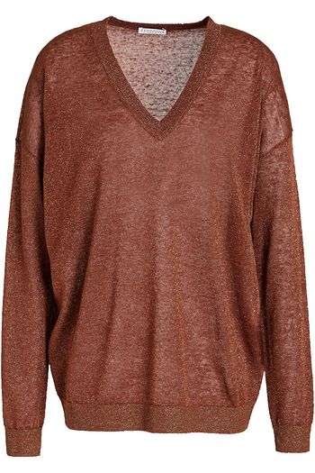 BRUNELLO CUCINELLI Metallic linen-blend sweater