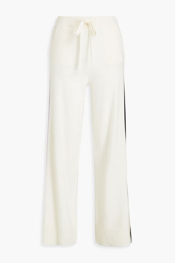 N.PEAL Striped cashmere track pants