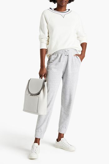BRUNELLO CUCINELLI Bead-embellished French cotton-blend terry sweatshirt