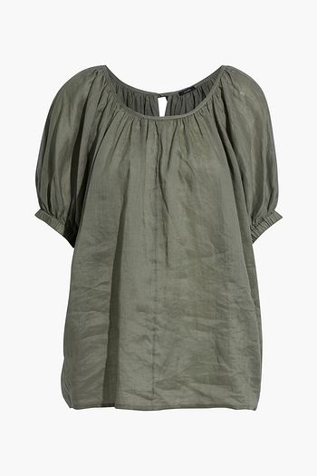 JOSEPH Baidy gathered ramie-voile blouse