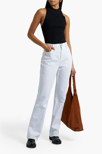 FRAME Ribbed-knit top