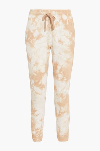 JONATHAN SIMKHAI Cropped tie-dyed French organic cotton-terry track pants