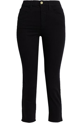 FRAME Le Pixie Sylvie cropped high-rise slim-leg jeans