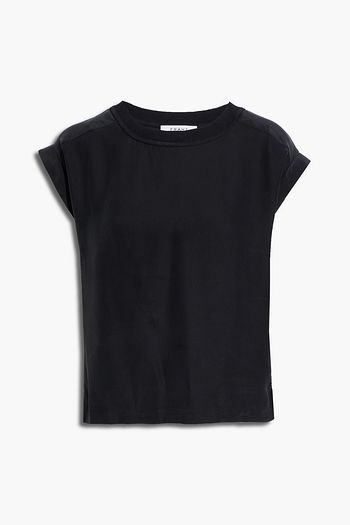 FRAME Washed-silk top