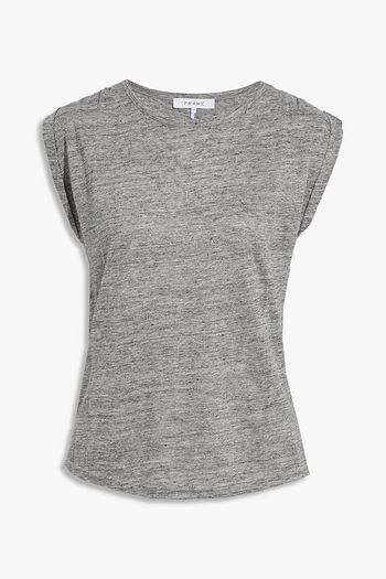 FRAME Mélange slub linen tank
