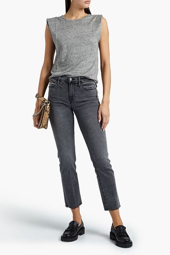 FRAME Mélange slub linen tank