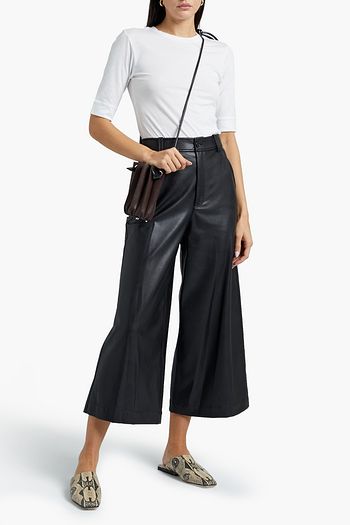 FRAME Le High Rise 70s Pima cotton-jersey top