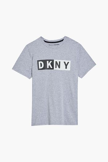 DKNY Printed cotton-blend jersey T-shirt