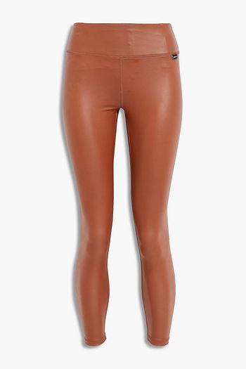 DKNY Coated stretch-jersey leggings