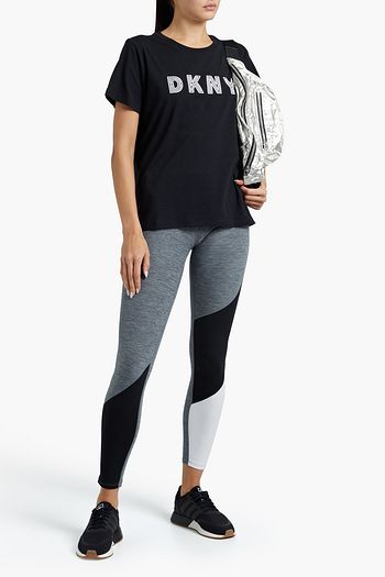 DKNY Printed cotton-blend jersey T-shirt