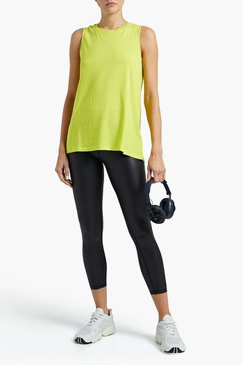 DKNY Cropped coated stretch leggings