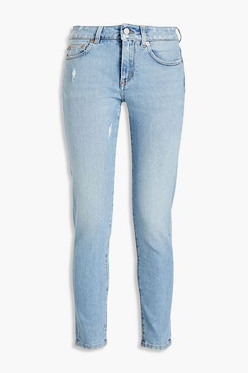 GIVENCHY Distressed mid-rise skinny jeans