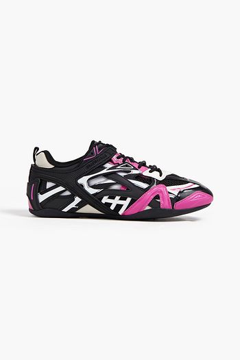 BALENCIAGA Faux leather-paneled mesh sneakers