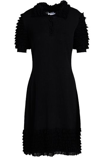 MOSCHINO Ruffle-trimmed cotton mini dress