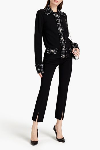 DOLCE & GABBANA Jacke aus einer Wollmischung mit Tweedbesatz
