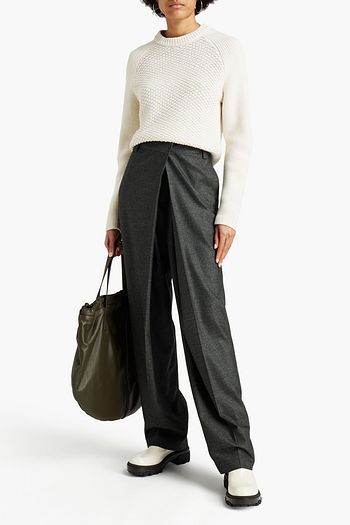 STELLA MCCARTNEY Plissierte Hose mit geradem Bein aus Wollflanell