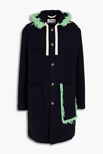 ACNE STUDIOS Brushed wool-blend felt hooded coat